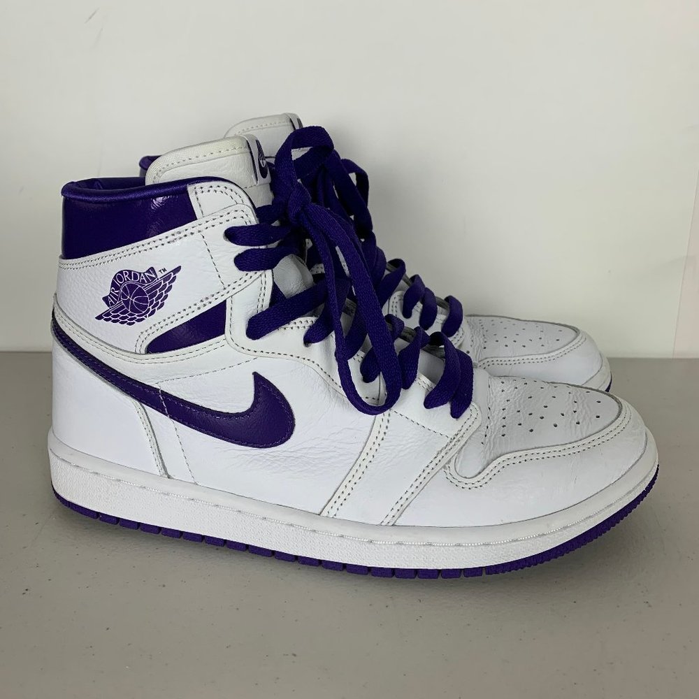 Nike Air Jordan 1 Retro High White Court Purple size 9 CD0461-151